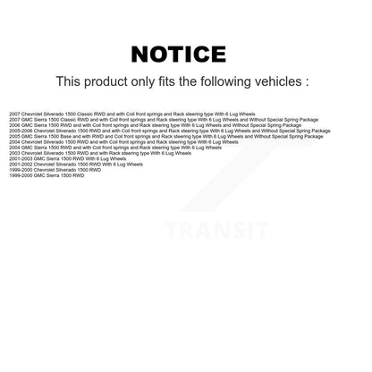 Bearing Upper Control Arm Lower Ball Joint Tie Rod Link Front Kit (6Pc) For 1500
