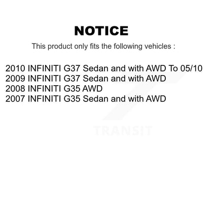 Bearing Lower Upper Control Arm Tie Rod & Link Front Left Kit (6Pc) For INFINITI