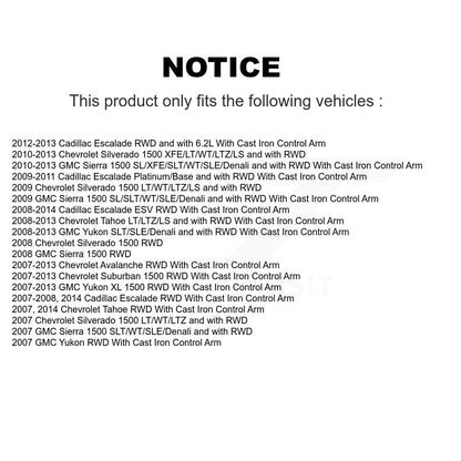 Bearing Lower Upper Control Arm Tie Rod Link Front Left Kit (6Pc) For Chevrolet