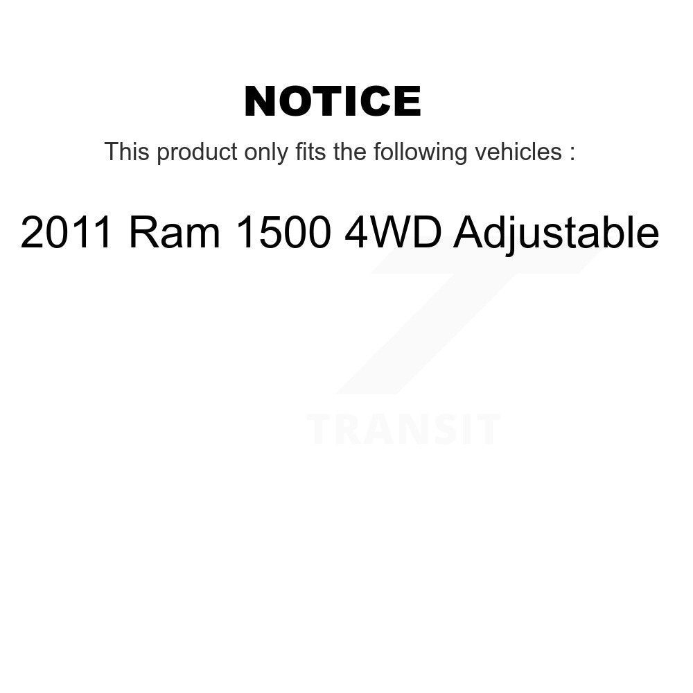 Bearing Upper Lower Ball Joint Tie Rod & Link Front Right Kit (6Pc) For Ram 1500