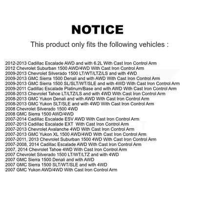 Bearing Lower Upper Control Arm Tie Rod Link Front Right Kit (6Pc) For Chevrolet