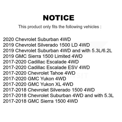 Bearing Lower Upper Control Arm Outer Tie Rod Link Front Right Kit (5Pc) For GMC