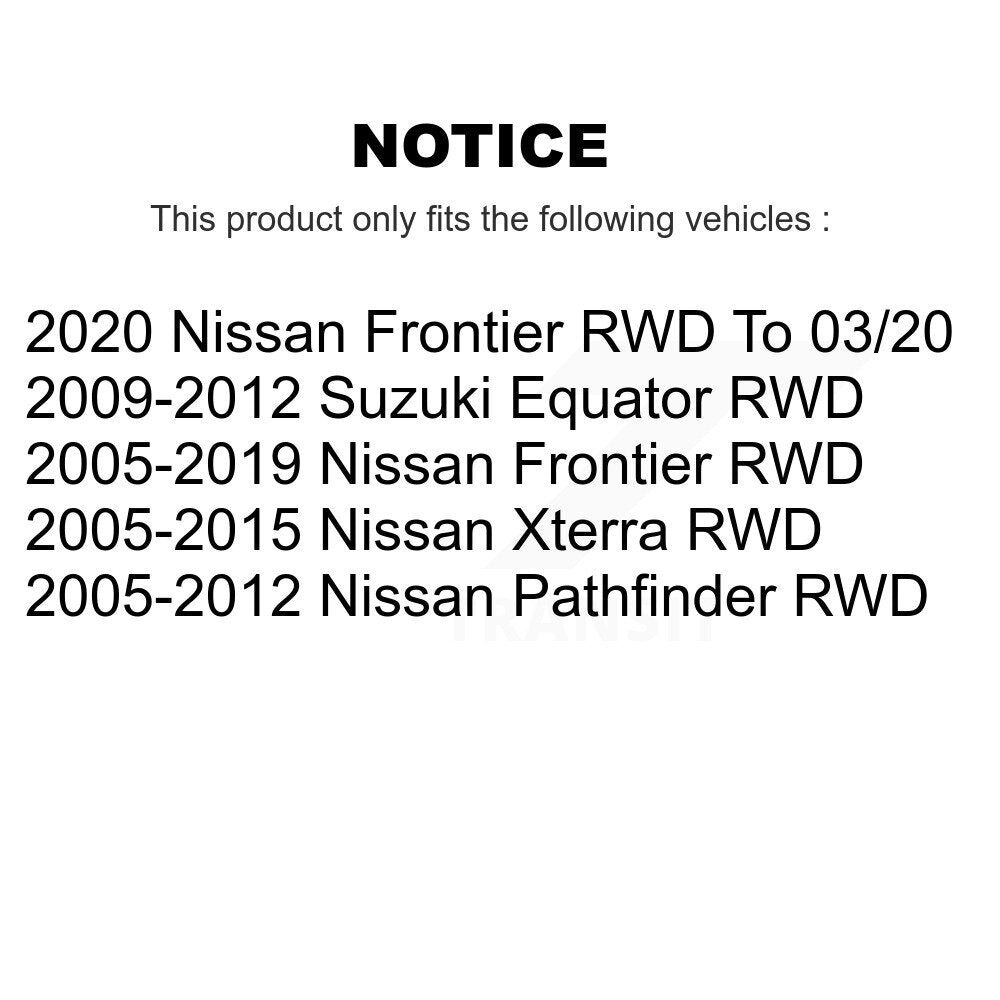 Bearing Lower Upper Control Arm Tie Rod & Link Front Right Kit (6Pc) For Nissan