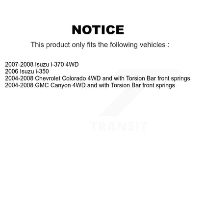 Bearing Upper Lower Ball Joint & Link Front Right Kit For Chevrolet Colorado GMC