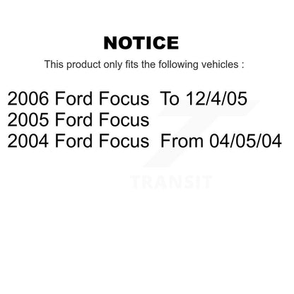 Wheel Bearing Lower Ball Joint Outer Tie Rod Link Front Kit (8Pc) For Ford Focus