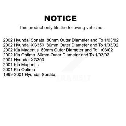 Bearing Lower Ball Joint And Link Front Kit For Hyundai Sonata Kia Optima XG350