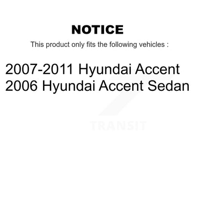 Bearing Lower Ball Joint Outer Tie Rod & Link Front Kit (8Pc) For Hyundai Accent