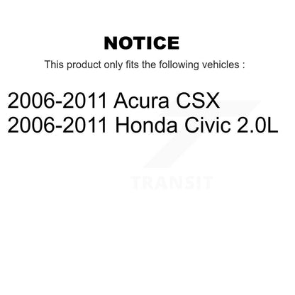 Bearing Lower Ball Joint Outer Tie Rod Link Front Kit (8Pc) For Honda Civic CSX