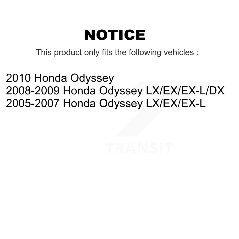 Bearing Lower Control Arm Outer Tie Rod & Link Front Kit (8Pc) For Honda Odyssey