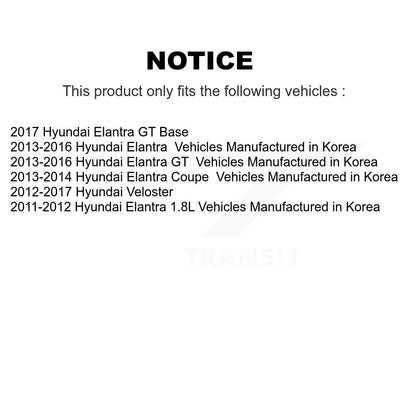 Bearing Lower Control Arm & Link Front Kit For Hyundai Elantra GT Veloster Coupe