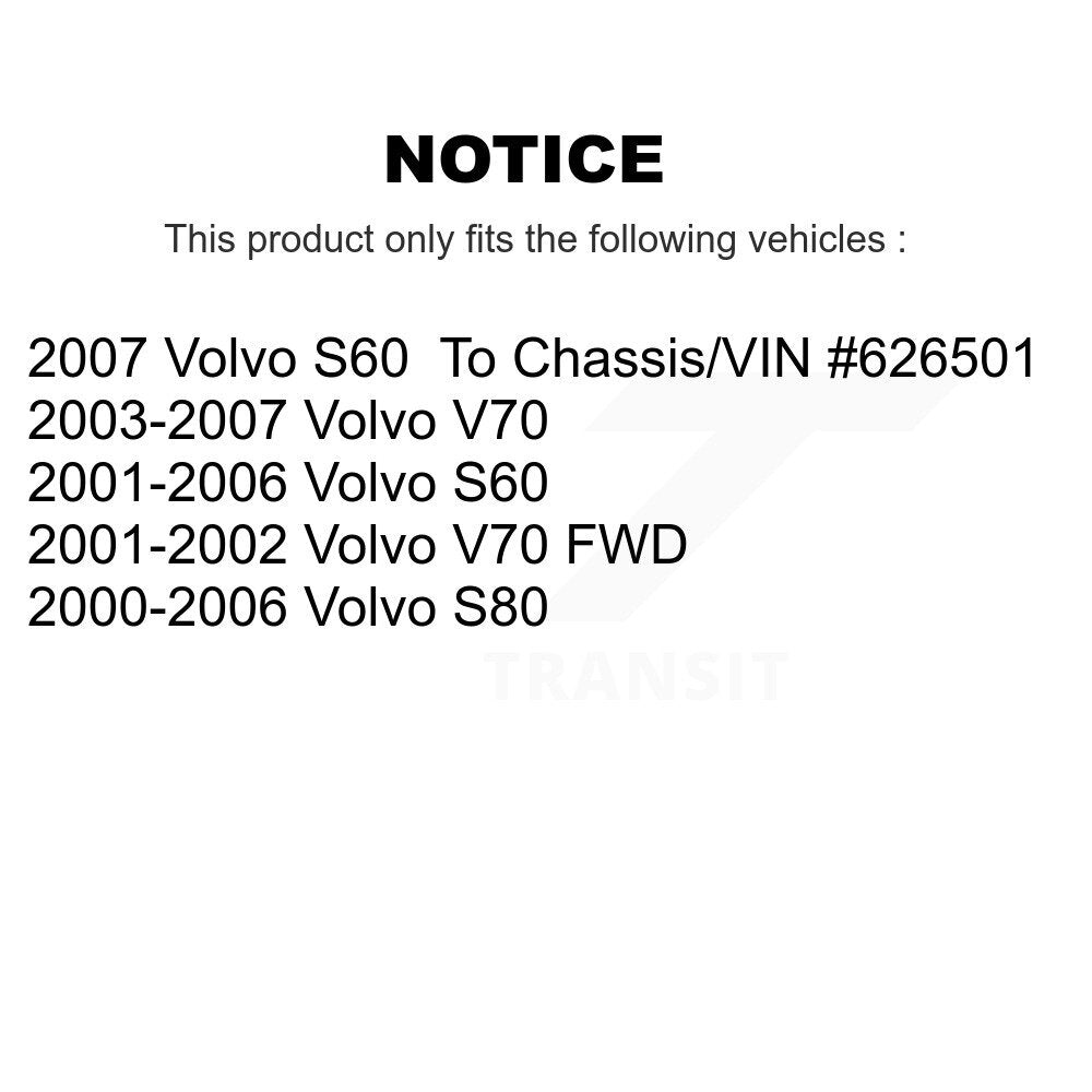 Bearing Lower Ball Joint Outer Tie Rod & Link Front Kit (8Pc) For Volvo S60 V70