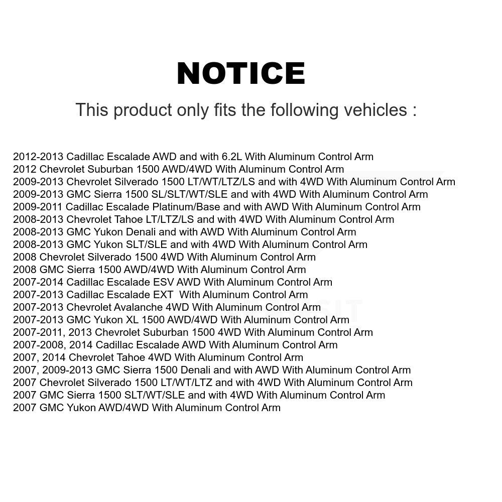Bearing Lower Ball Joint Outer Inner Tie Rod Link Front Kit (10Pc) For Chevrolet