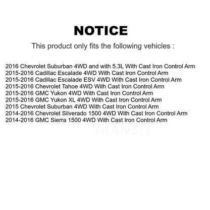 Bearing Lower Ball Joint Outer Tie Rod Link Front Kit For GMC Sierra 1500 Tahoe