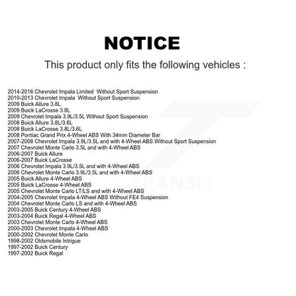 Bearing Lower Ball Joint Outer Tie Rod Link Front Kit For Chevrolet Impala Buick