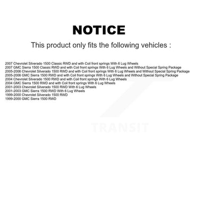 Bearing Lower Ball Joint Link Front Kit For Chevrolet Silverado 1500 GMC Sierra