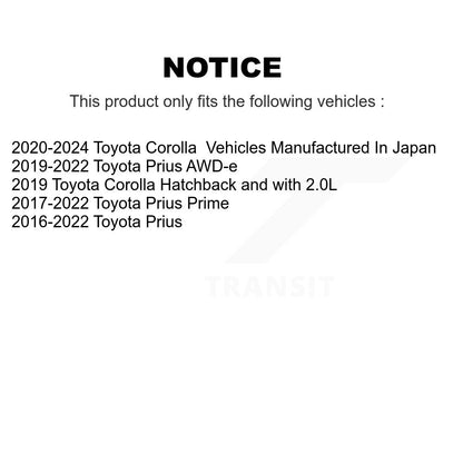 Hub Bearing Lower Ball Joint Link Front Kit For Toyota Corolla Prius Prime AWD-e