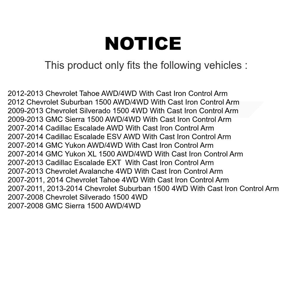 Bearing Lower Ball Joint Link Front Kit For Chevrolet GMC Sierra 1500 Silverado