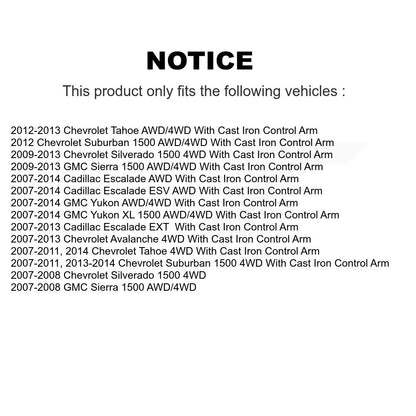 Bearing Lower Ball Joint Link Front Kit For Chevrolet GMC Sierra 1500 Silverado