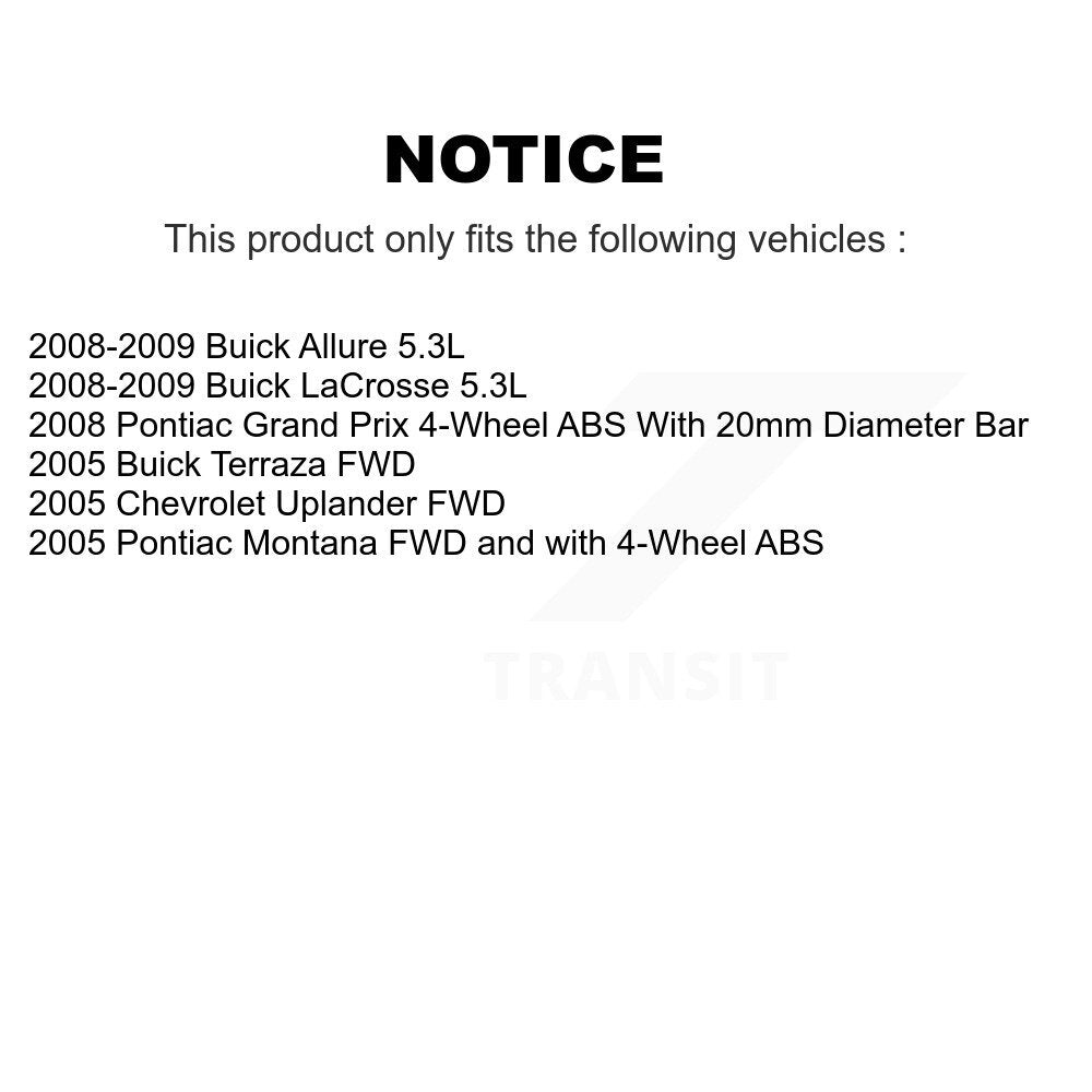 Bearing Lower Ball Joint Link Front Kit For Buick Pontiac LaCrosse Montana Grand