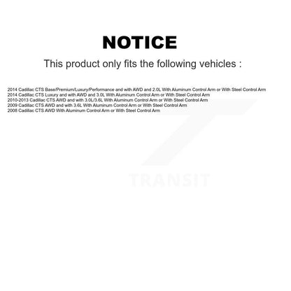 Hub Bearing Lower Ball Joint Sway Bar Stabilizer Link Front Kit For Cadillac CTS