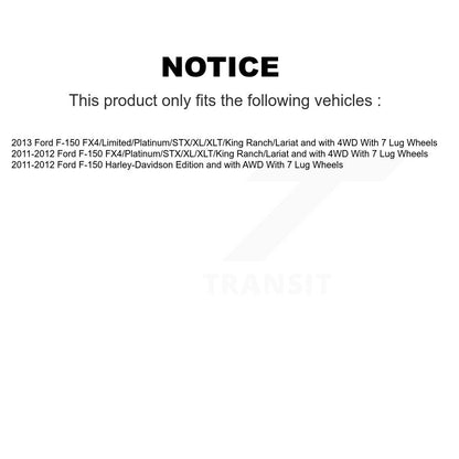 Hub Bearing Lower Control Arm Outer Tie Rod Link Front Kit (8Pc) For Ford F-150