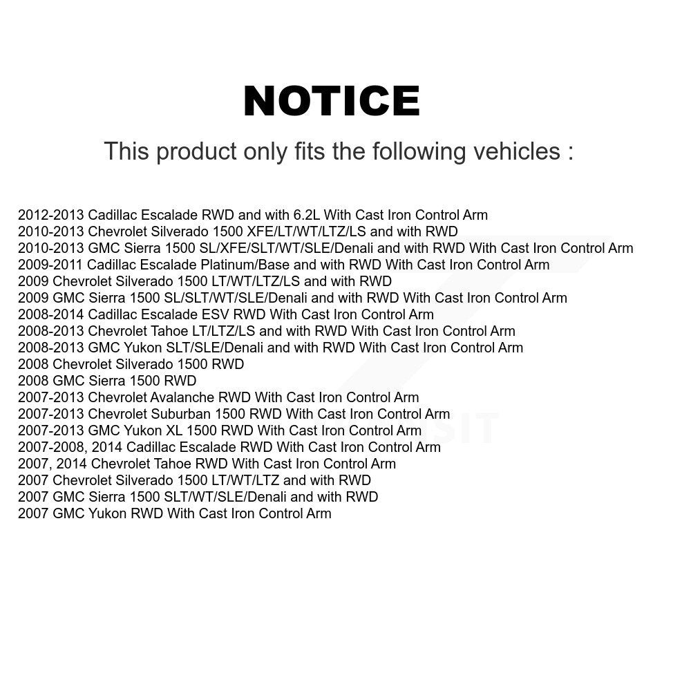 Bearing Lower Control Arm Outer Inner Tie Rod Link Front Kit (10Pc) For GMC 1500