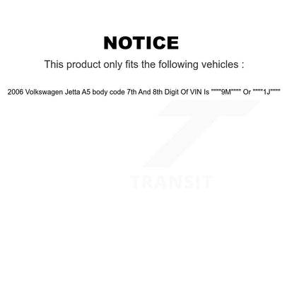 Bearing Lower Control Arm Link Front Kit For 2006 Volkswagen Jetta A5 body code