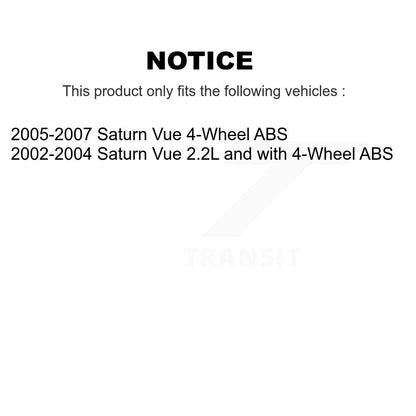 Hub Bearing Lower Control Arm Outer Inner Tie Rod Link Front Kit For Saturn Vue