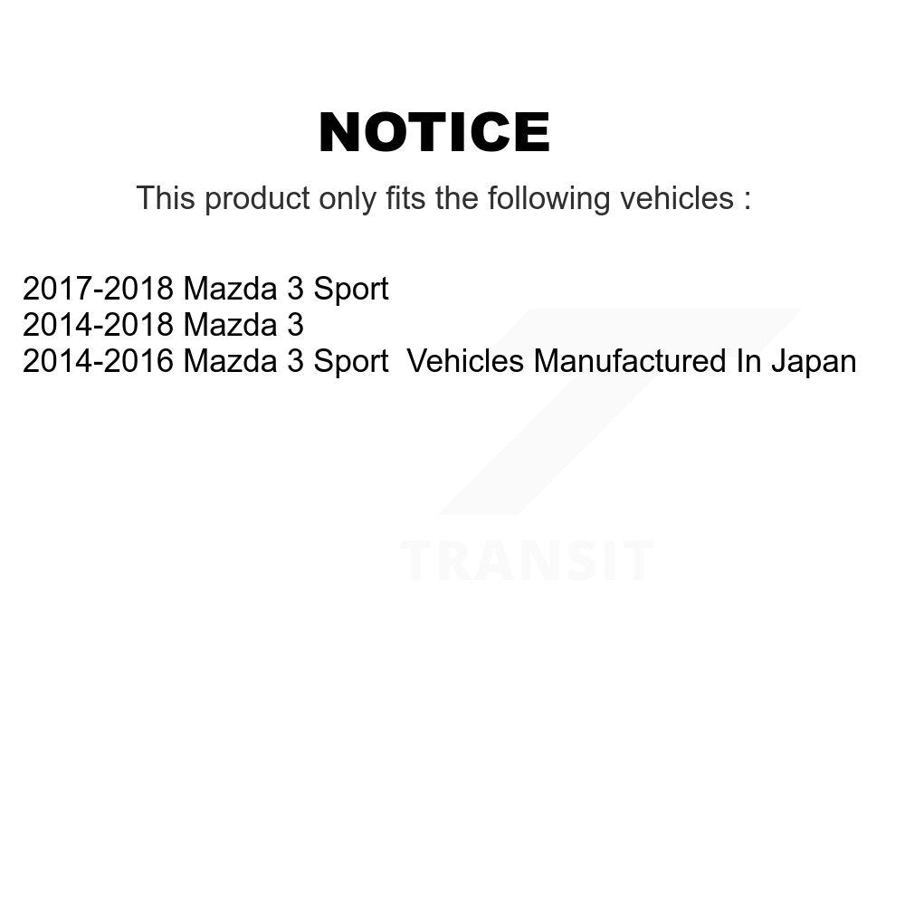 Bearing Lower Control Arm with Ball Joint Link Front Kit (6Pc) For Mazda 3 Sport
