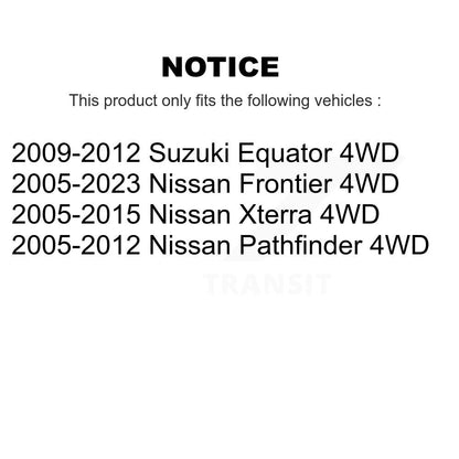 Bearing Lower Control Arm & Link Front Kit (6Pc) For Nissan Frontier Pathfinder