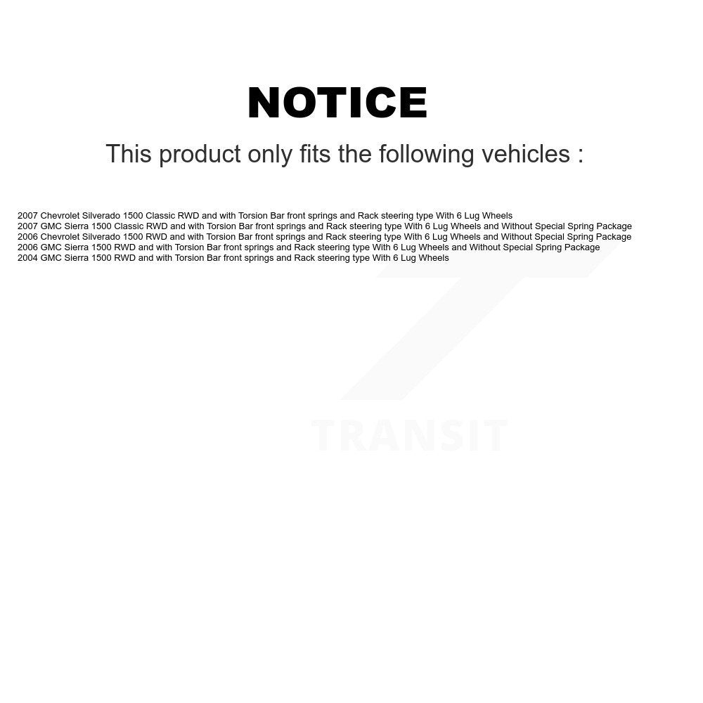 Bearing Lower Arm Upper Ball Joint Outer Tie Rod & Link Front Kit (10Pc) For GMC