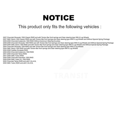 Bearing Upper Arm Lower Ball Joint Outer Tie Rod & Link Front Kit (10Pc) For GMC