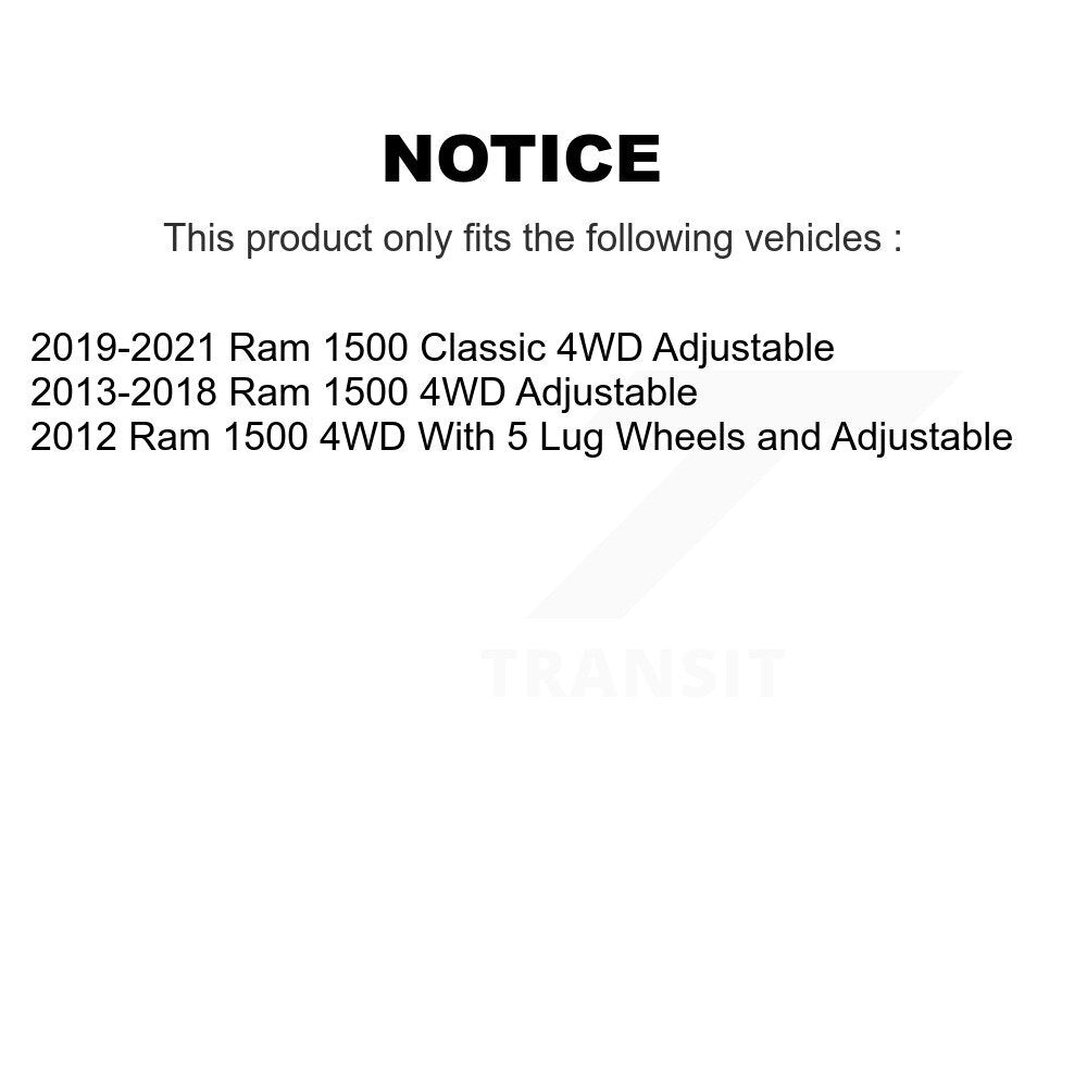 Bearing Assembly Upper Lower Ball Joint Sway Bar Link Front Kit For Ram 1500 4WD