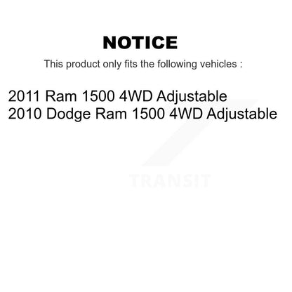 Bearing Upper Lower Ball Joint Link Front Kit For Ram 1500 Dodge Adjustable 4WD