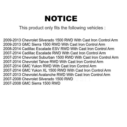 Bearing Lower Ball Joint Upper Control Arm Link Front Kit (8Pc) For Chevrolet XL