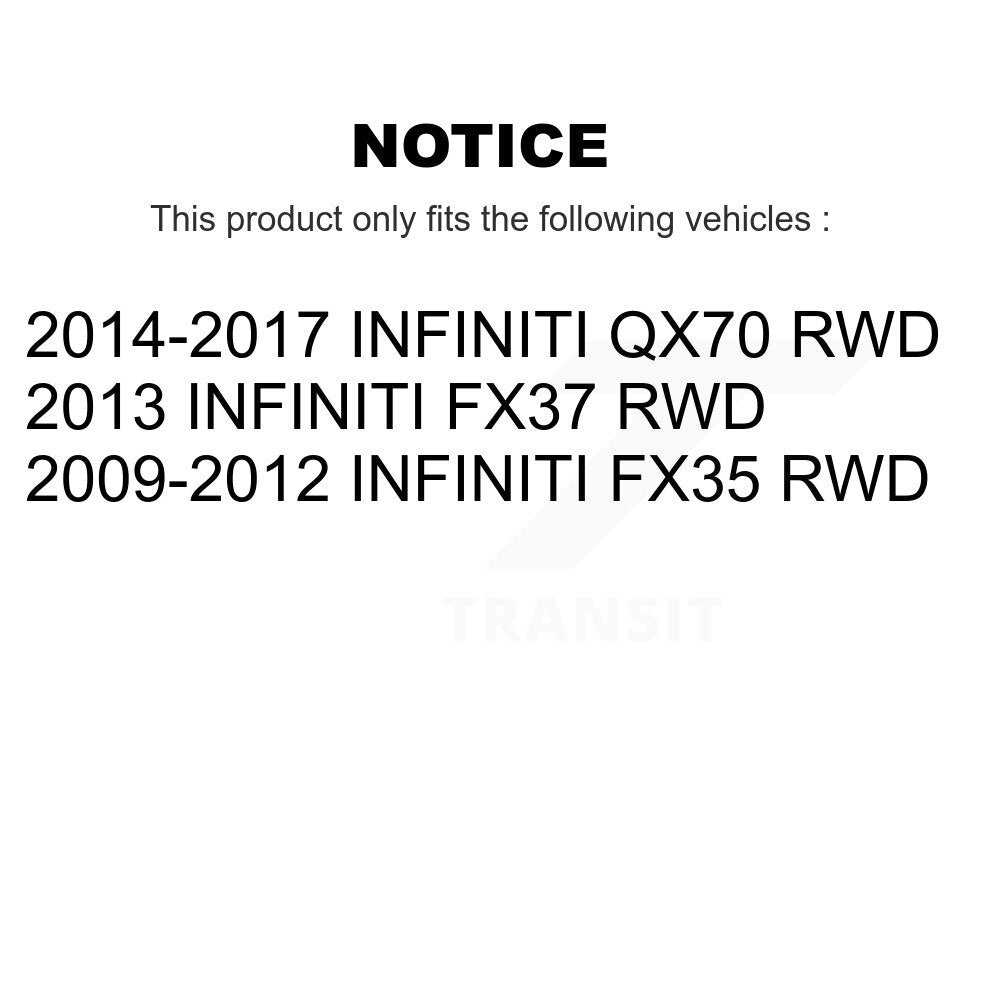 Bearing Lower Upper Control Arm Link Front Kit (8Pc) For INFINITI FX35 QX70 FX37