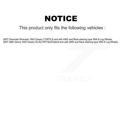 Front Right Bearing Link kit Upper Arm Lower Ball Joint Outer Tie Rod Kit For