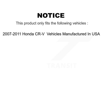 Wheel Bearing Tie Rod End Front Kit For Honda CR-V Vehicles Manufactured In USA