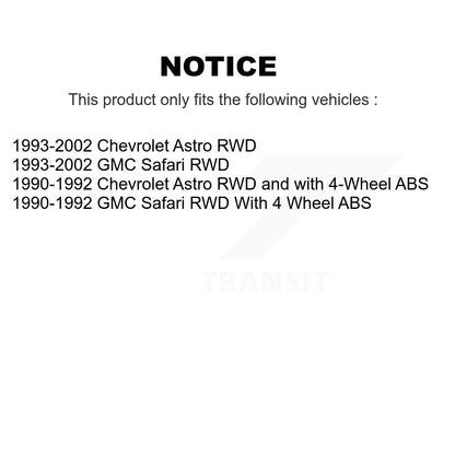 Disc Brake Rotors And Hub Assembly Front Pair For Chevrolet Astro GMC Safari