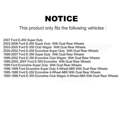 Disc Brake Rotor Front Pair For Ford E-350 Super Duty Econoline Club Wagon E-450