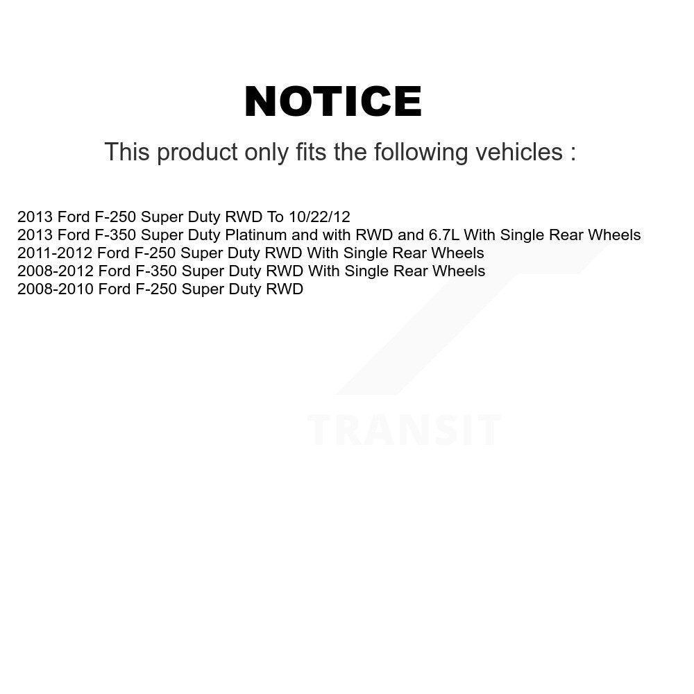 Disc Brake Rotors And Hub Assembly Front Pair For Ford F-350 Super Duty F-250