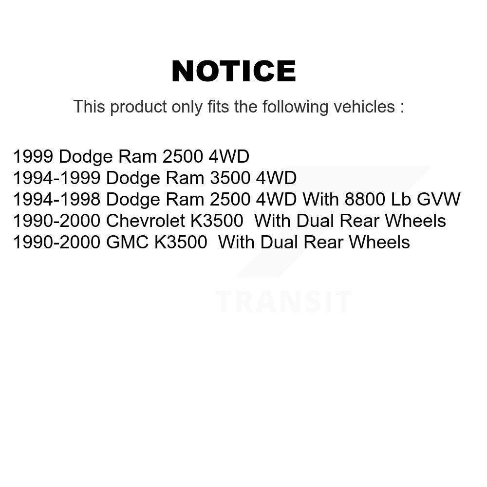 Disc Brake Rotors Front Pair For Dodge Ram 2500 K3500 3500 Chevrolet GMC