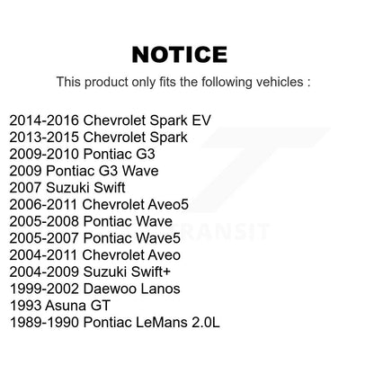 Brake Rotors Front Pair For Chevrolet Aveo Pontiac Aveo5 Wave Spark G3 Suzuki EV