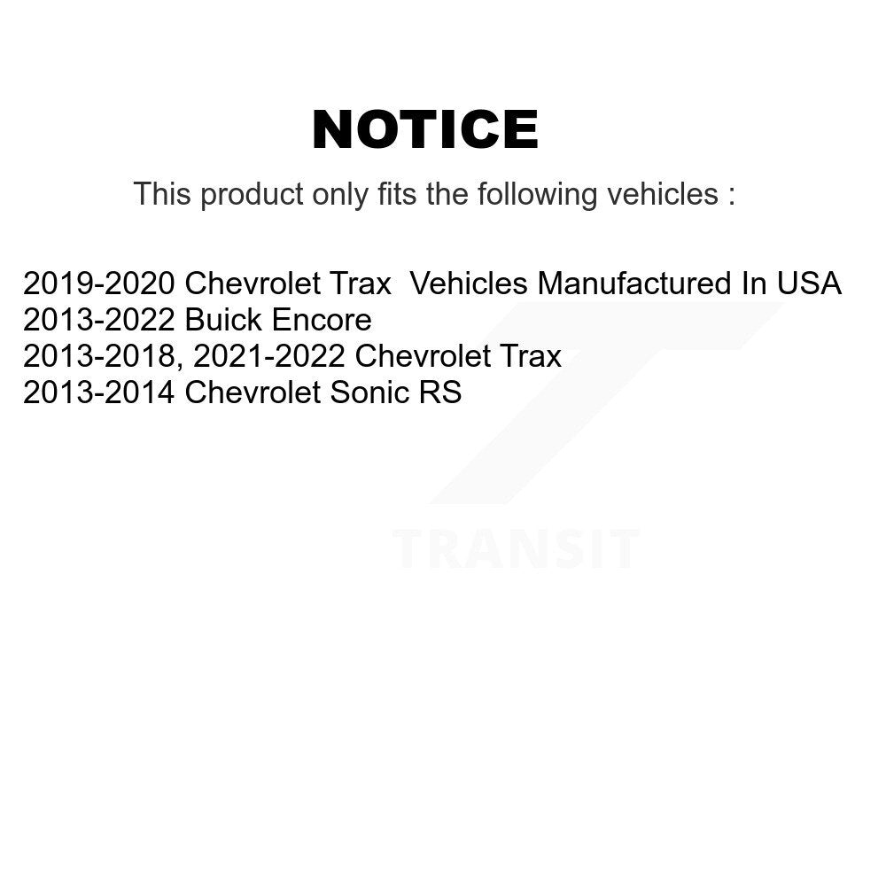 Disc Brake Rotors Front Pair For Chevrolet Buick Encore Trax Sonic