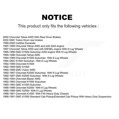 Brake Rotor Front Pair For K1500 Chevrolet GMC K2500 Tahoe Yukon Suburban Blazer