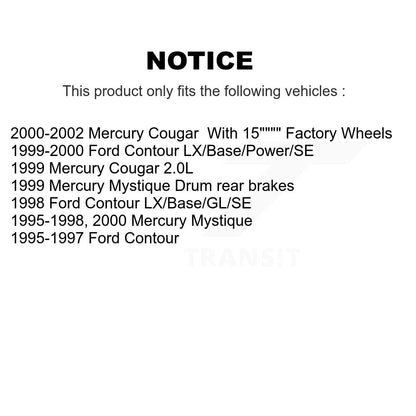 Disc Brake Rotors Front Pair For Mercury Ford Contour Cougar Mystique