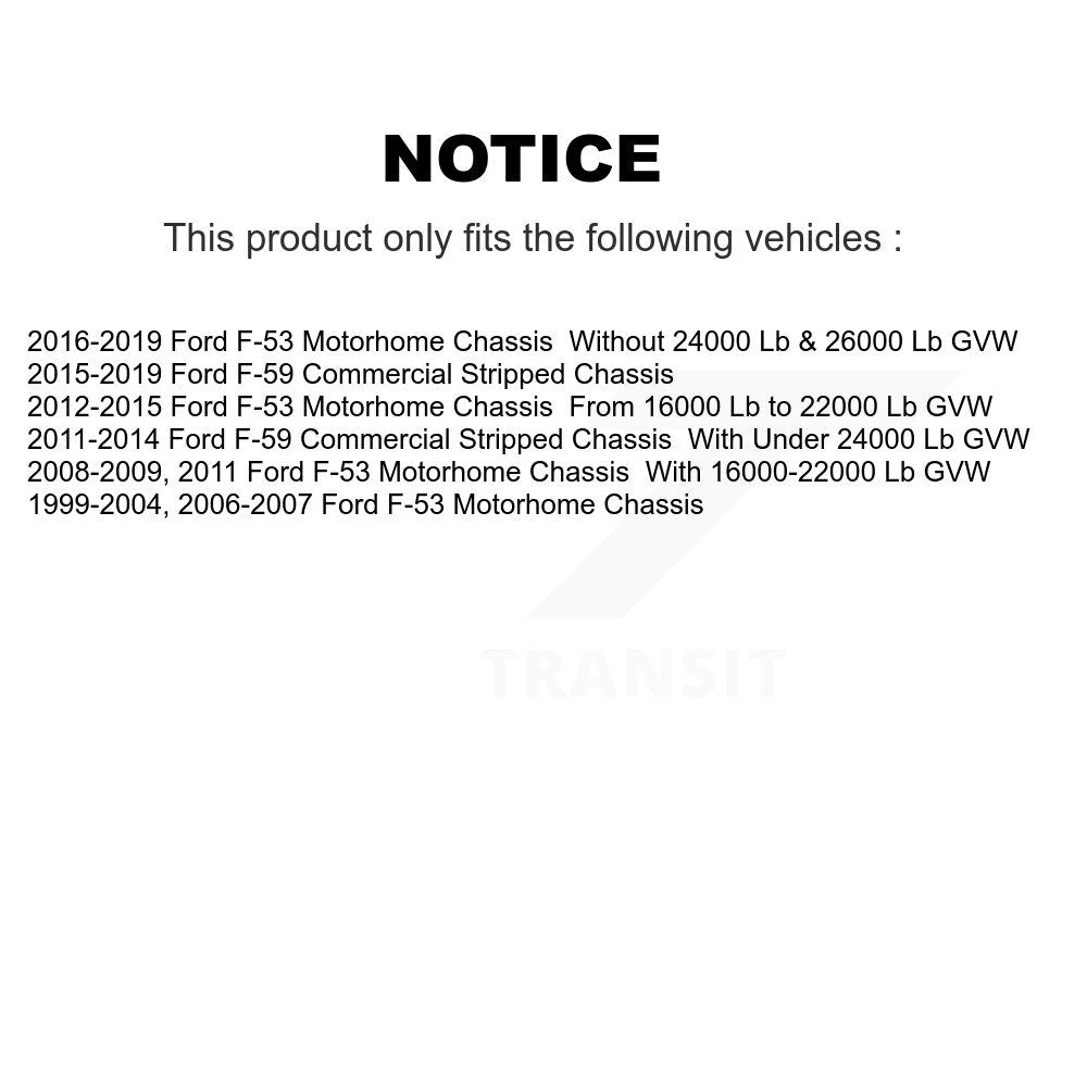 Brake Rotors Front Pair For Ford F-53 Motorhome Chassis F-59 Commercial Stripped