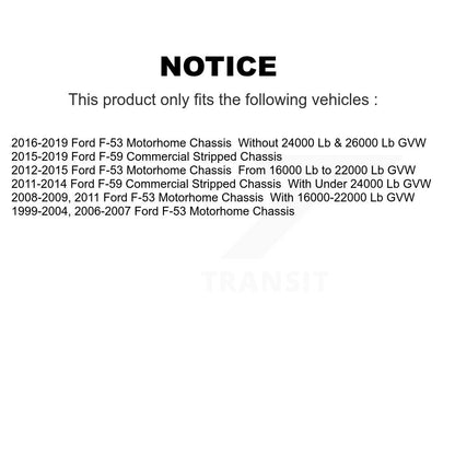 Brake Rotors Front Pair For Ford F-53 Motorhome Chassis F-59 Commercial Stripped
