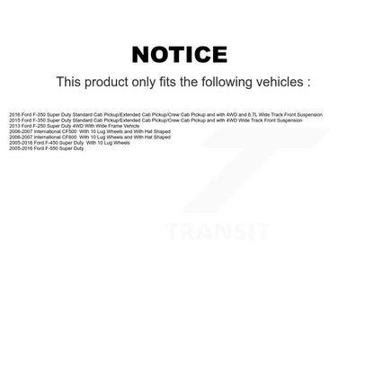 Brake Rotor Front Pair For Ford F-350 Super Duty F-250 F-450 F-550 International