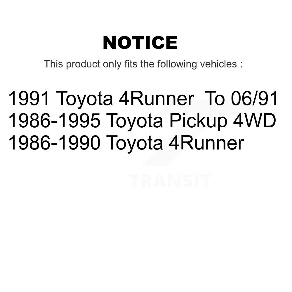 Disc Brake Rotors Front Pair For Toyota Pickup 4Runner